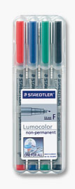 Staedtler Non Permanent Universal Pen 4Pk